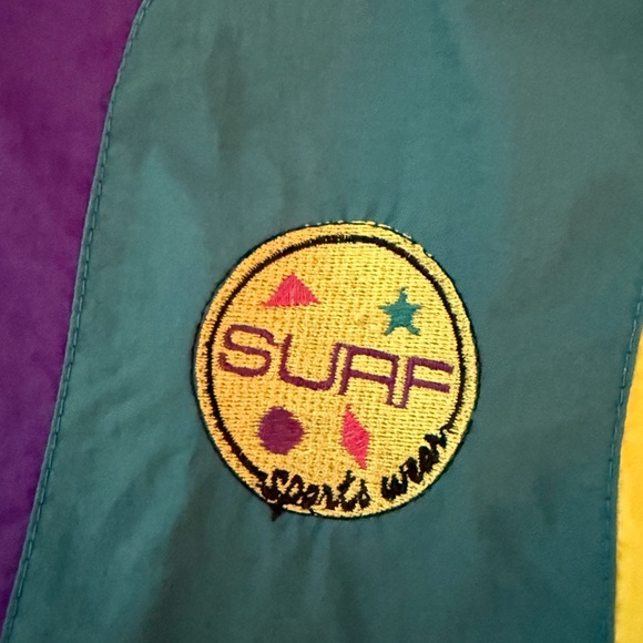 Vintage 80's 90's Colorful Windbreaker Men's Jacket Size L - Picture 4 of 5